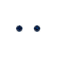 Round White Gold Sapphire Small Studs