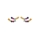 Rainbow Sapphire & Ruby Double Climbers