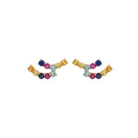 Rainbow Sapphire & Ruby Double Climbers
