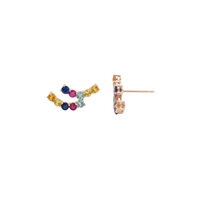 Rainbow Sapphire & Ruby Double Climbers