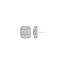 Baguette & Round Illusion Diamond Studs