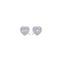 Heart Illusion Diamond Studs