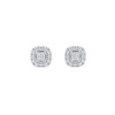 Small Illusion Cushion Diamond Studs