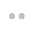 Small Illusion Cushion Diamond Studs