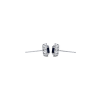 Oval Sapphire & Diamond Floral Cluster Halo Studs