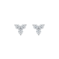 Small Diamond Clover Stud Earrings