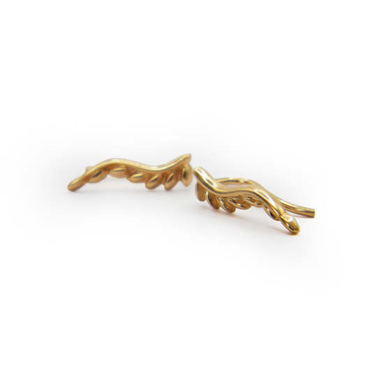 Mini Gold Leaf Studs