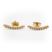 Gold & Diamond Climber Earrings