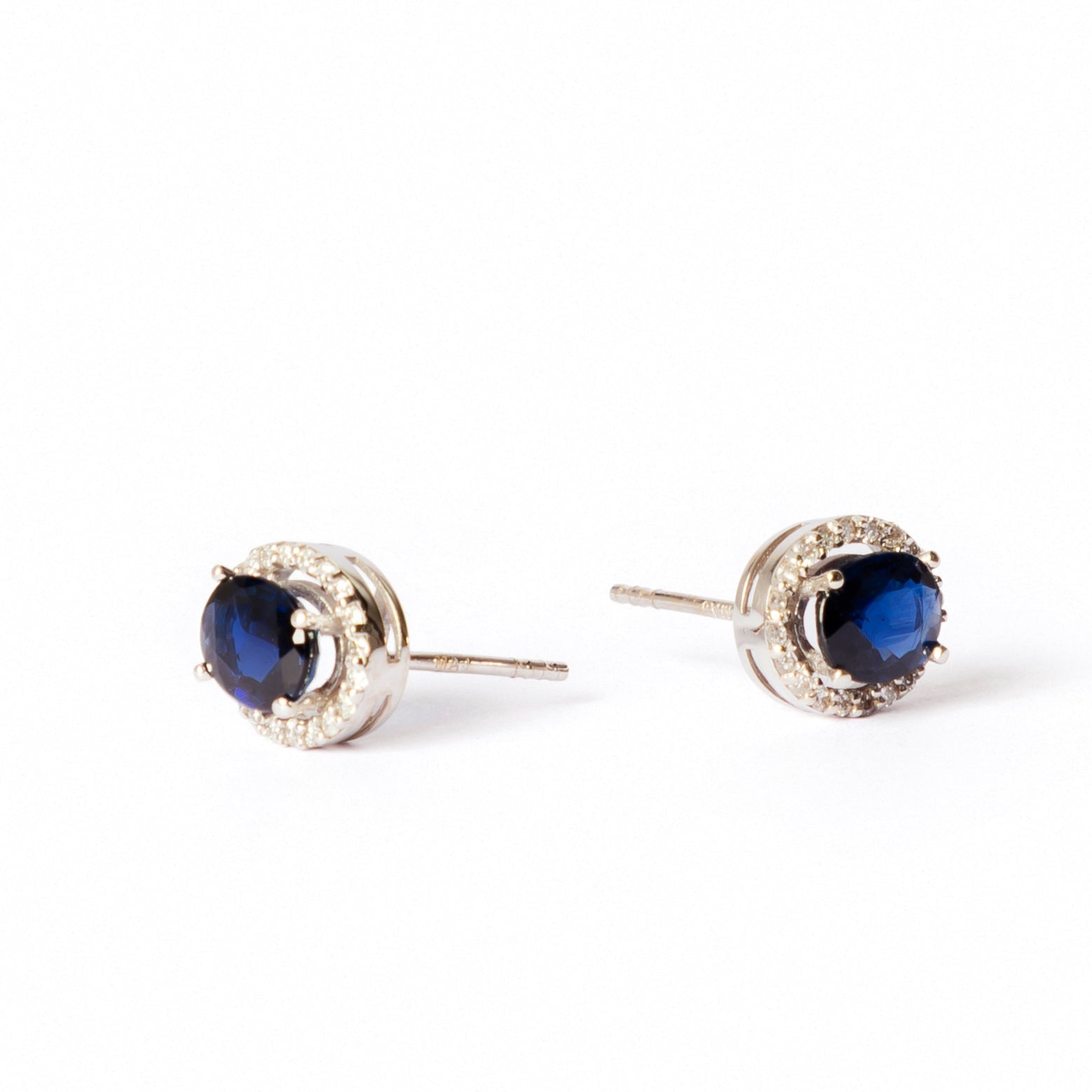 Sapphire Diamond Aura Studs