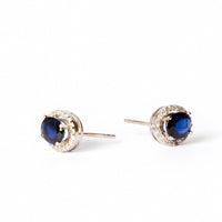 Sapphire Diamond Aura Studs