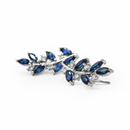 Climber Marquise Sapphires & Round Diamond Earrings