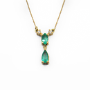 Emerald & Diamond Necklace in Yellow Gold