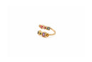Spiral Rainbow Semiprecious Stones Ring