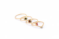 Curved Stackable Ring with Round Moissanite