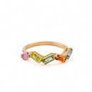 Rainbow Ring Baguettes