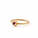 Mini Cabochon Rose Tourmaline Ring
