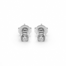 Round Sparkling Studs – Diamonds in White Gold