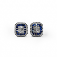 Sapphire Diamond Studs