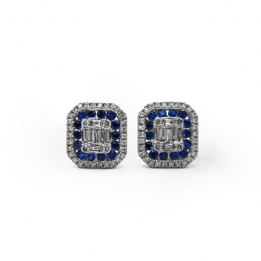 Sapphire Diamond Studs
