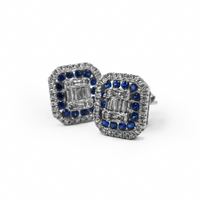 Sapphire Diamond Studs